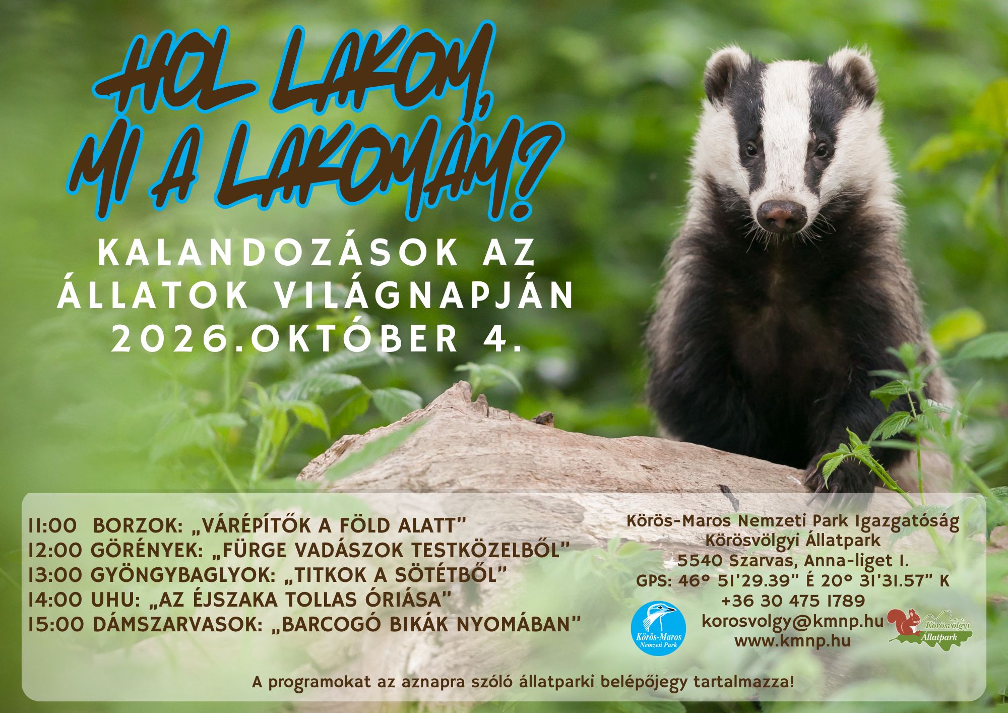 Állatok Világnapja a Körösvölgyi Állatparkban