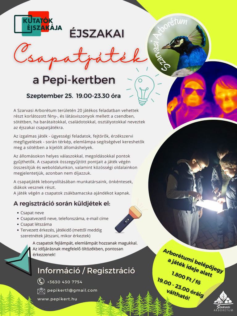 Éjszakai Csapatjáték a Pepi-kertben